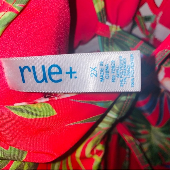 Rue21 Tropical Red/Orange Women’s Swimsuit - Picture 3 of 6